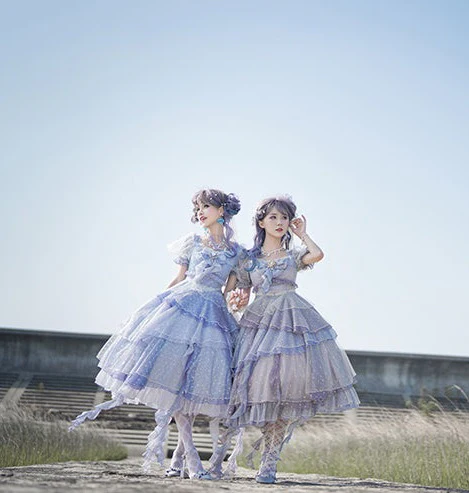 Girl from the Deep Sea - KiraKira Chiffon Gauze Lolita OP - Image 15