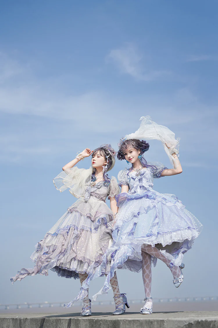 Girl from the Deep Sea - KiraKira Chiffon Gauze Lolita OP - Image 16