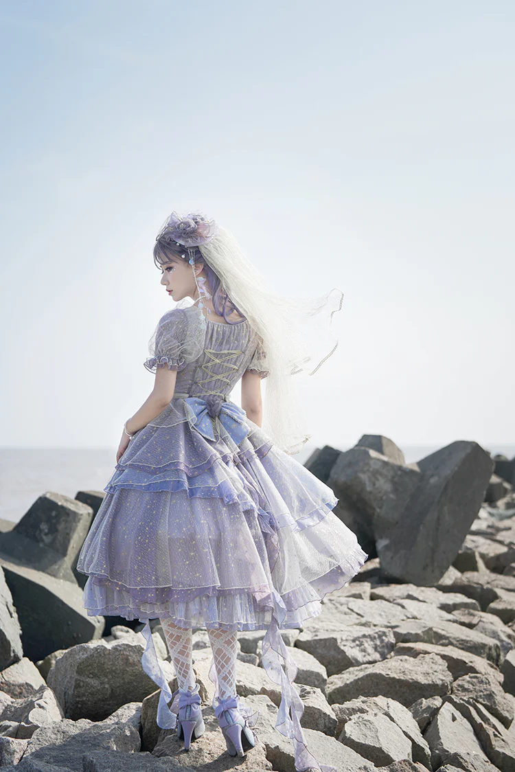 Girl from the Deep Sea - KiraKira Chiffon Gauze Lolita OP - Image 21