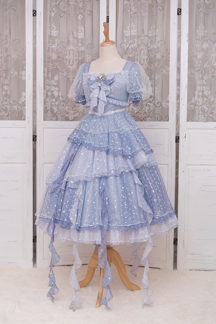 Girl from the Deep Sea - KiraKira Chiffon Gauze Lolita OP - Image 22