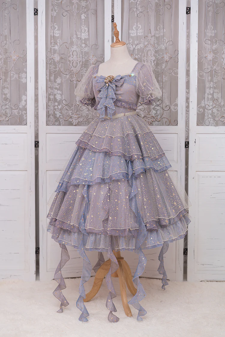 Girl from the Deep Sea - KiraKira Chiffon Gauze Lolita OP - Image 23