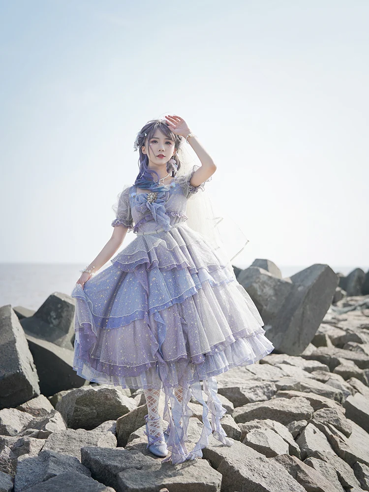 Girl from the Deep Sea - KiraKira Chiffon Gauze Lolita OP - Image 6