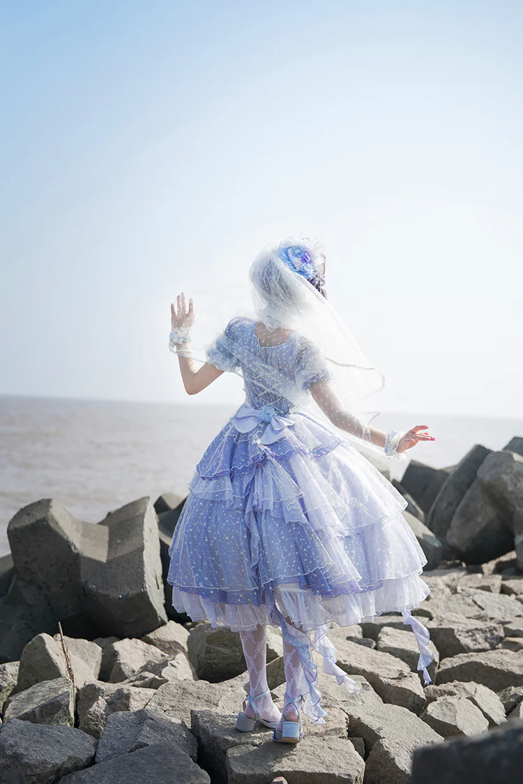 Girl from the Deep Sea - KiraKira Chiffon Gauze Lolita OP - Image 8