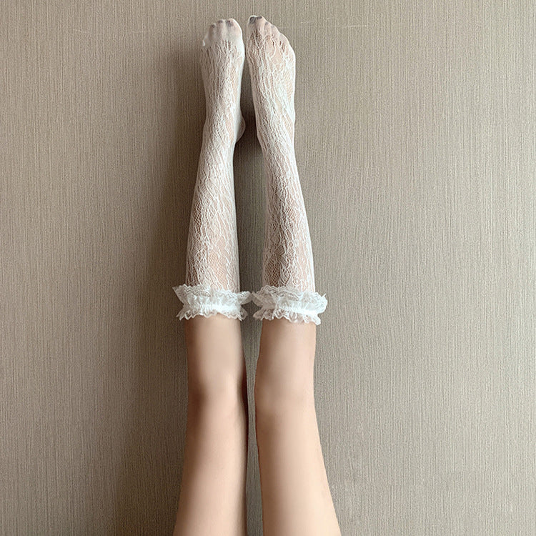 Lolita Socks Black Lace Calf Socks - Image 5