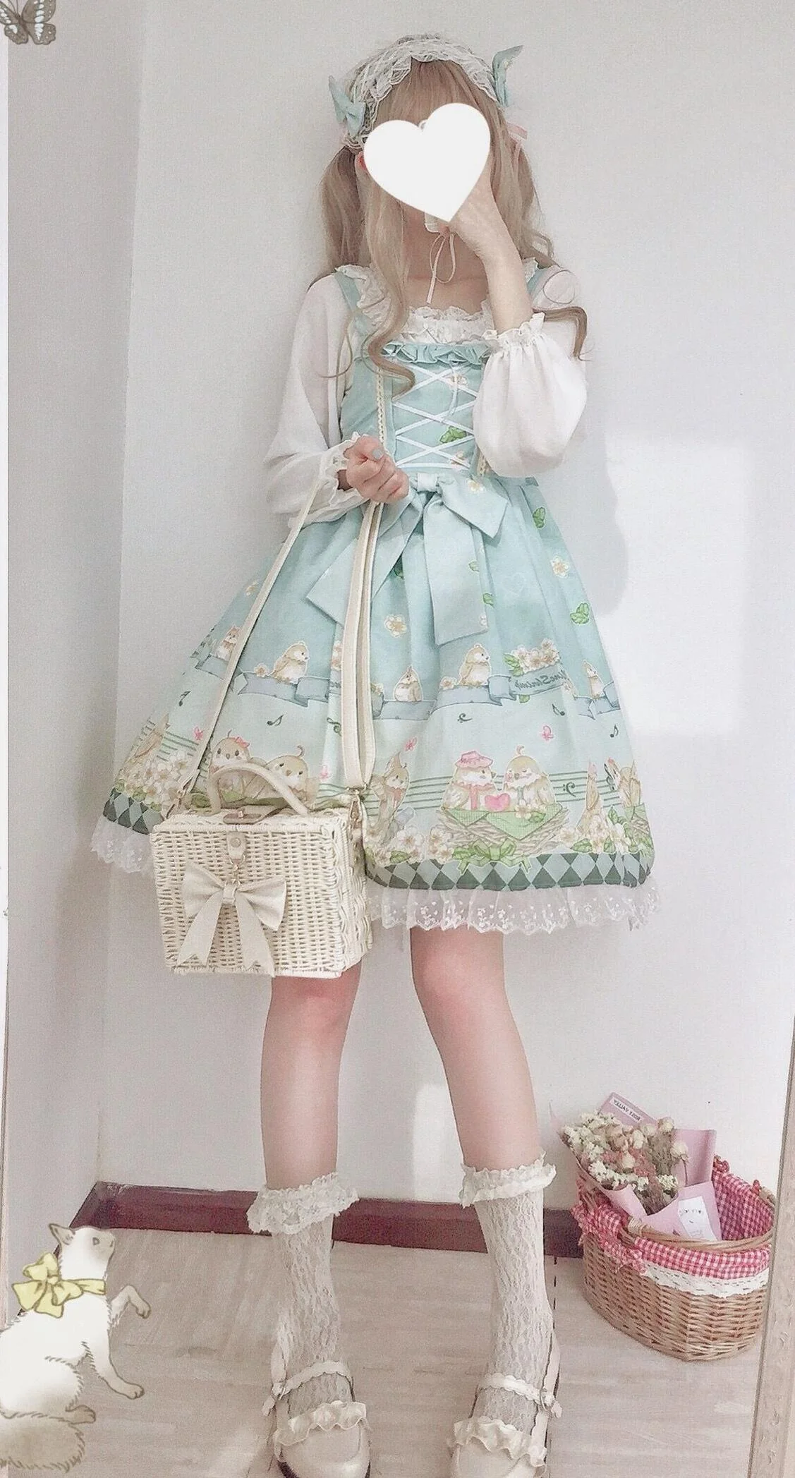 Fat Tweeds and Plumeria - Daily Lolita Jumper Dress Fresh JSK - Image 4