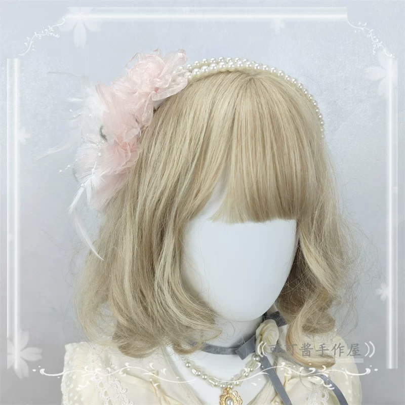 Floral Shaped Lolita KC, Pearls Accent Headdress - Image 5
