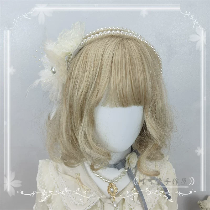 Floral Shaped Lolita KC, Pearls Accent Headdress - Image 8