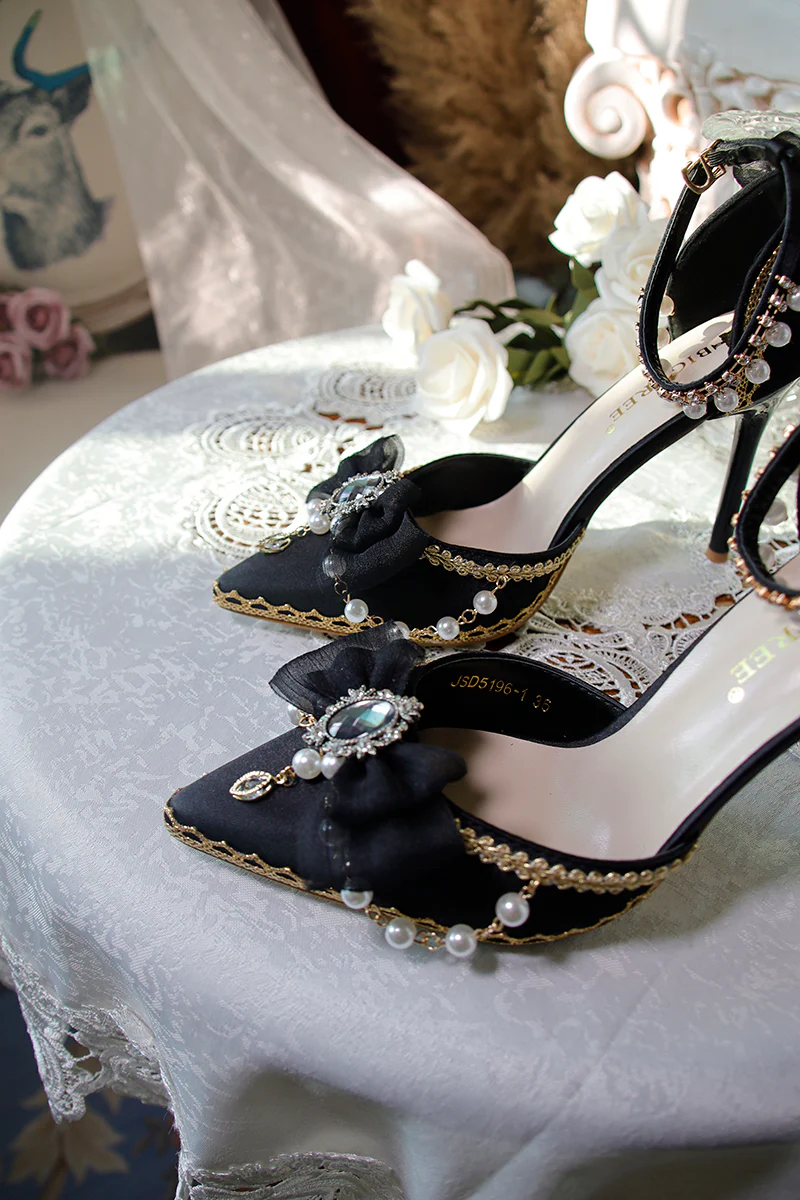 One Night - Flower Wedding Pointed Toe High Heels - Image 10