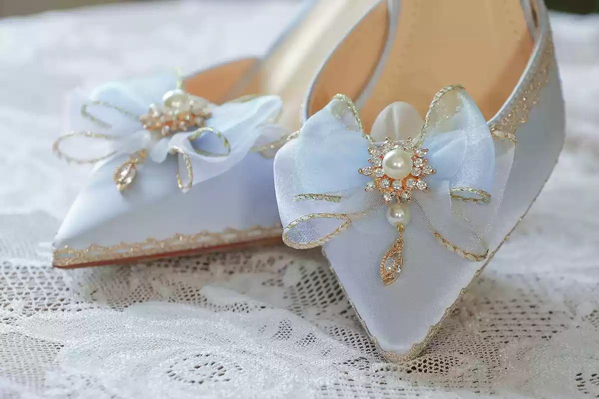 One Night - Flower Wedding Pointed Toe High Heels - Image 18