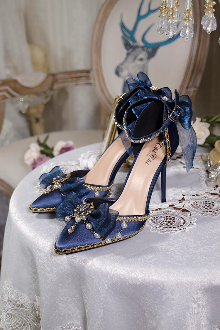 One Night - Flower Wedding Pointed Toe High Heels - Image 7
