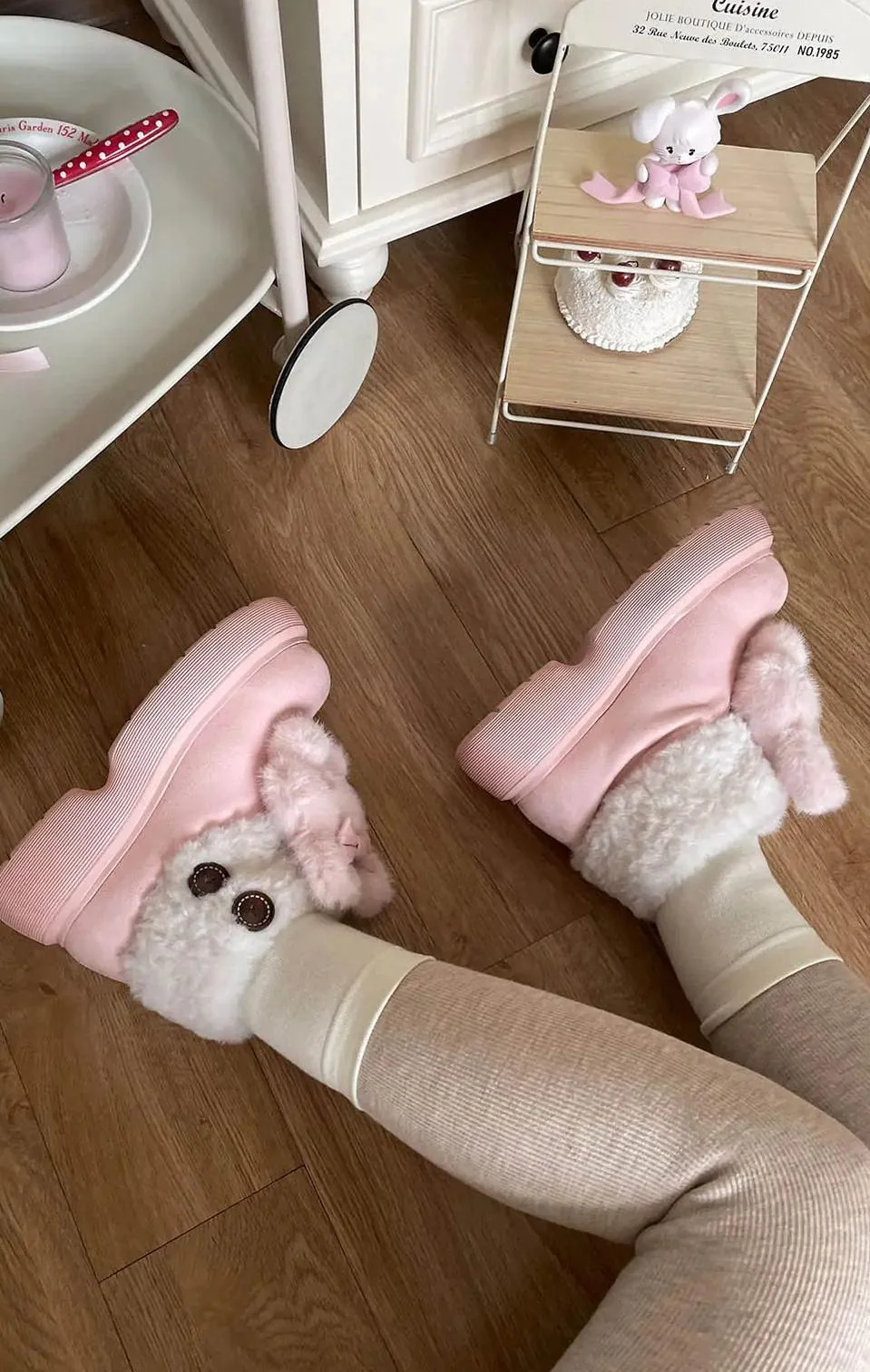 Sheep Puff - Fluffy Zoo - Fluffy Sweet Lolita Snow Boots, Animal Decorations - Image 13