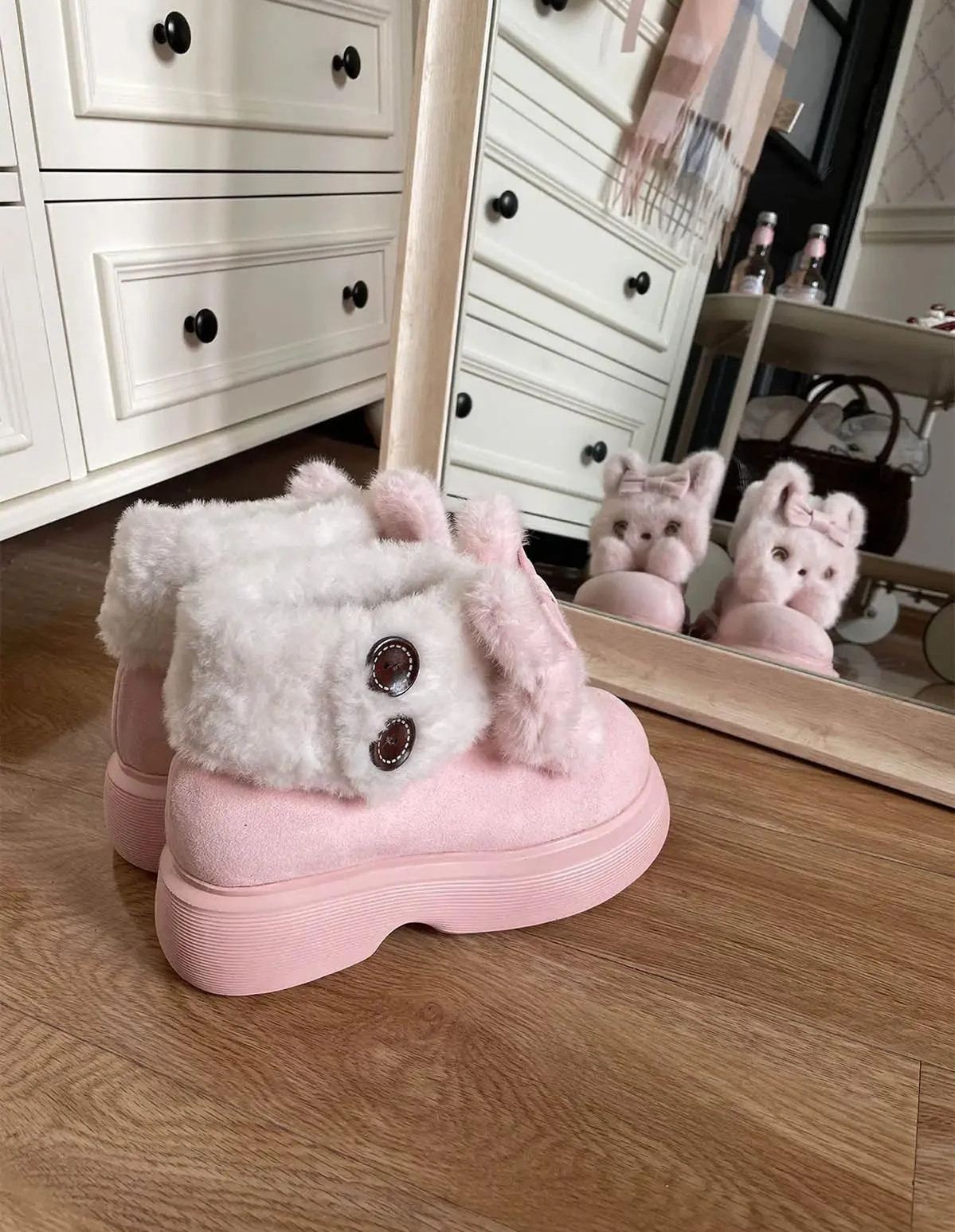 Sheep Puff - Fluffy Zoo - Fluffy Sweet Lolita Snow Boots, Animal Decorations - Image 14