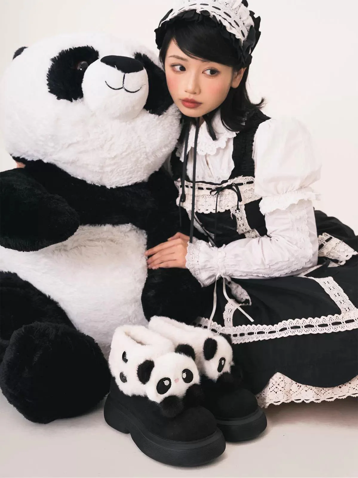 Sheep Puff - Fluffy Zoo - Fluffy Sweet Lolita Snow Boots, Animal Decorations - Image 3