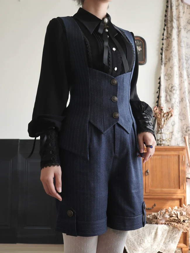 Griffin's Appointment - Vintage Lolita Shirt Pointed Collar - Image 13