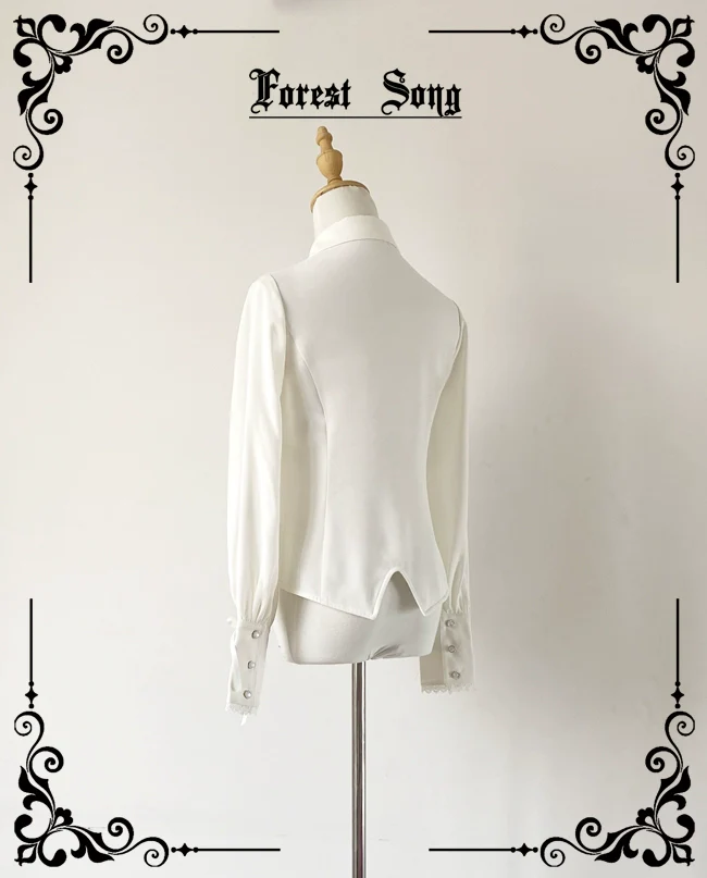 Griffin's Appointment - Vintage Lolita Shirt Pointed Collar - Image 3