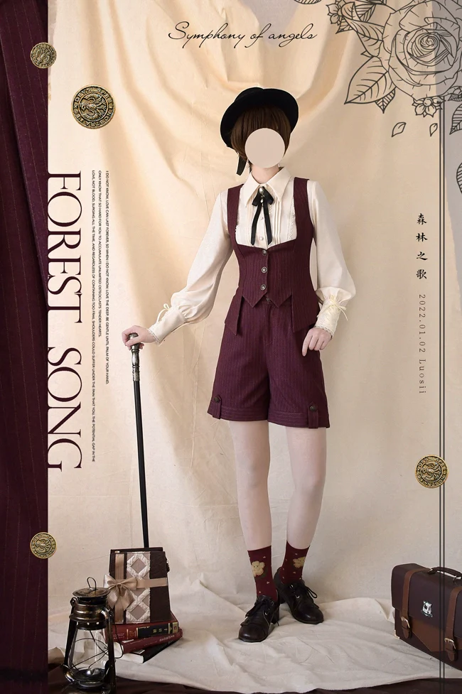 Griffin's Appointment - Vintage Lolita Shirt Pointed Collar - Image 9