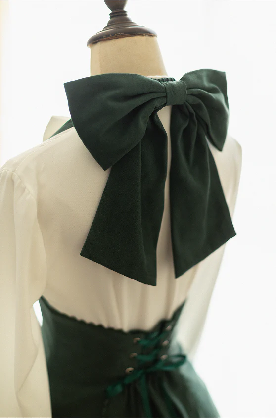 South of the Forest - Vintage Lolita Halter JSK Dress, French Style Blouse - Image 22