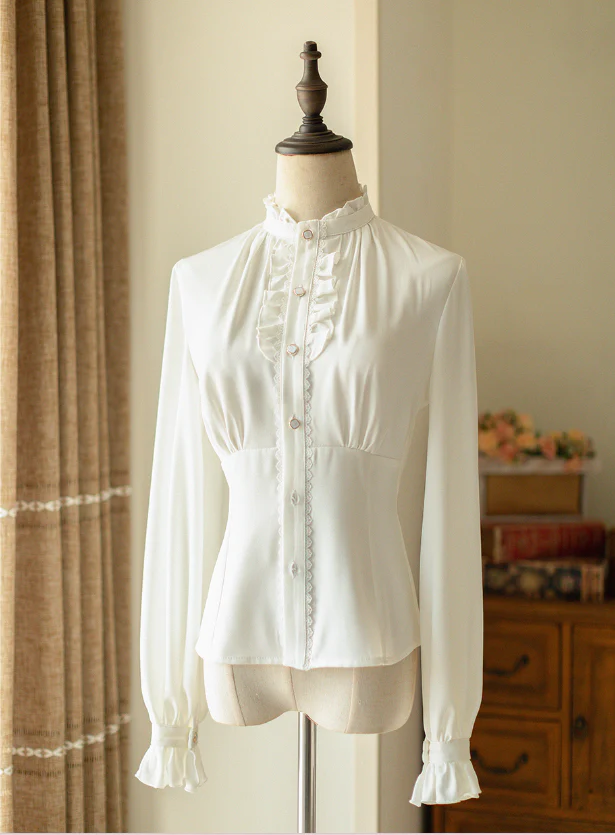 South of the Forest - Vintage Lolita Halter JSK Dress, French Style Blouse - Image 33