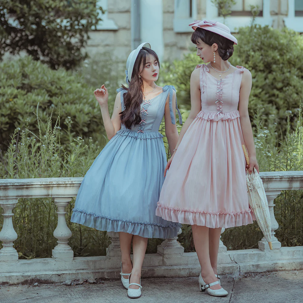 Miss point - Rhine Riverside - French Vintage Chiffon Lolita JSK - Image 13