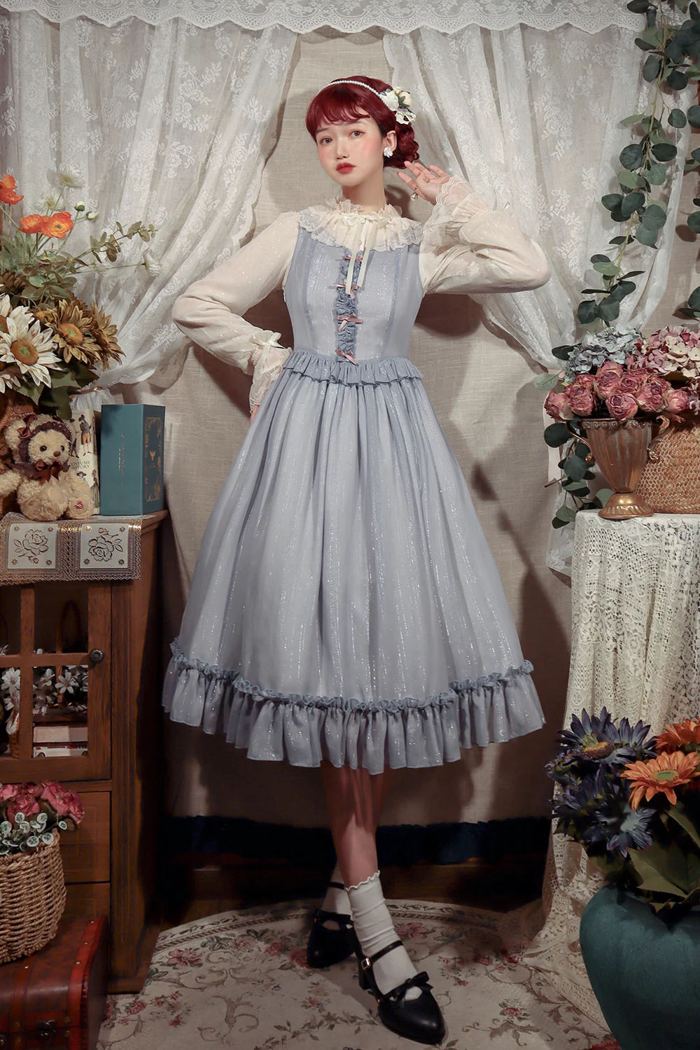 Miss point - Rhine Riverside - French Vintage Chiffon Lolita JSK - Image 22