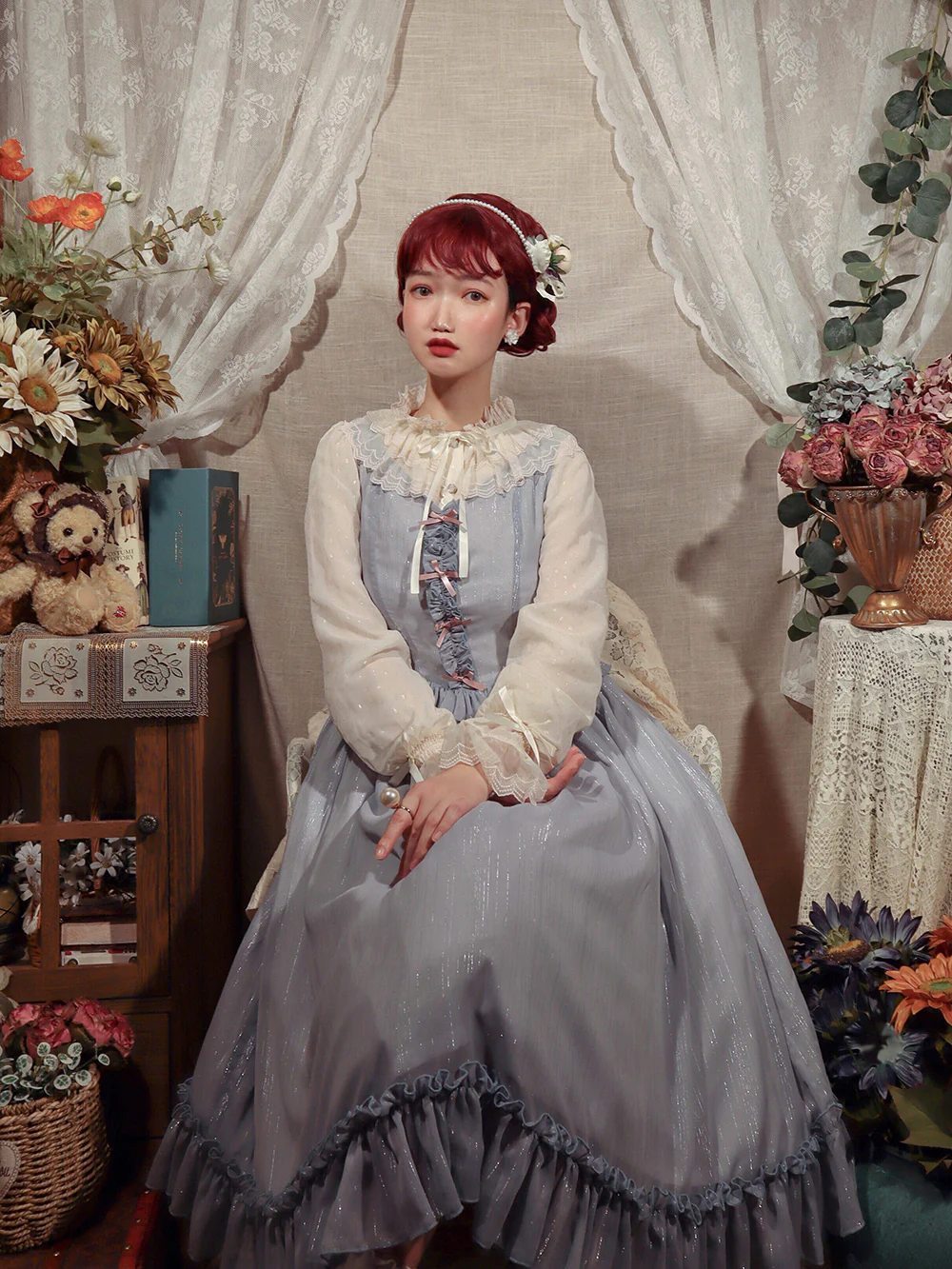 Miss point - Rhine Riverside - French Vintage Chiffon Lolita JSK - Image 23