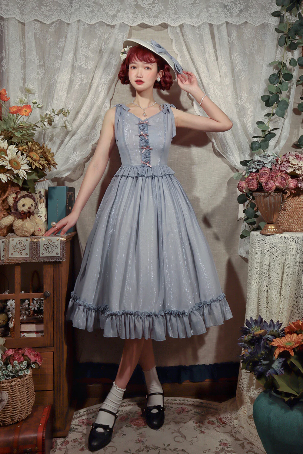 Miss point - Rhine Riverside - French Vintage Chiffon Lolita JSK - Image 25