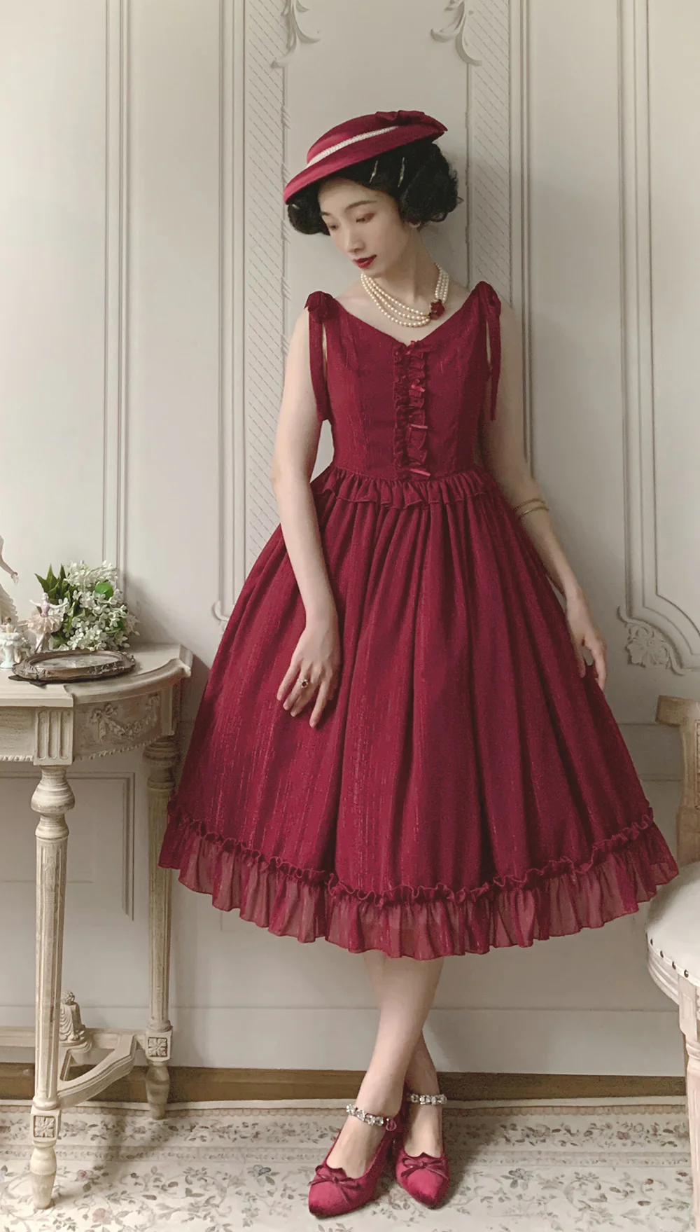 Miss point - Rhine Riverside - French Vintage Chiffon Lolita JSK - Image 32