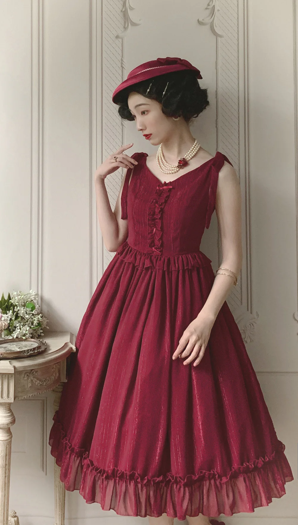 Miss point - Rhine Riverside - French Vintage Chiffon Lolita JSK - Image 35