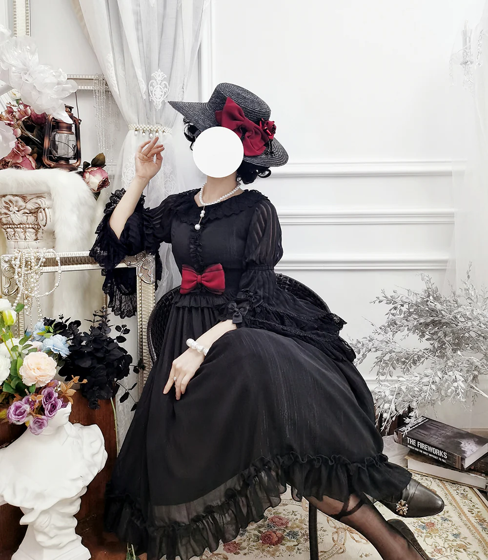 Miss point - Rhine Riverside - French Vintage Chiffon Lolita JSK - Image 39