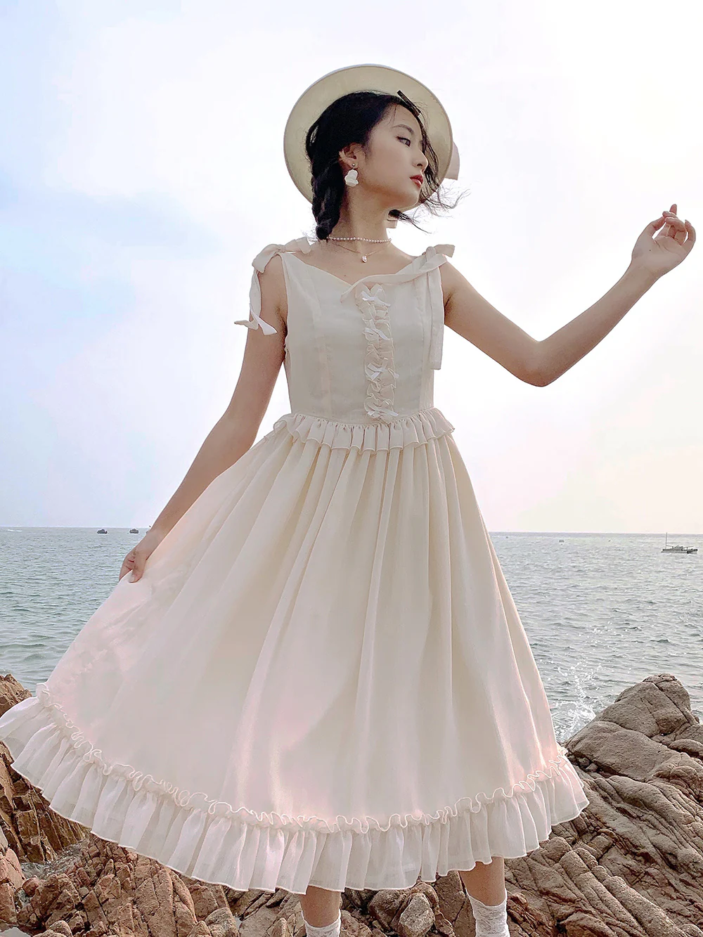 Miss point - Rhine Riverside - French Vintage Chiffon Lolita JSK - Image 44