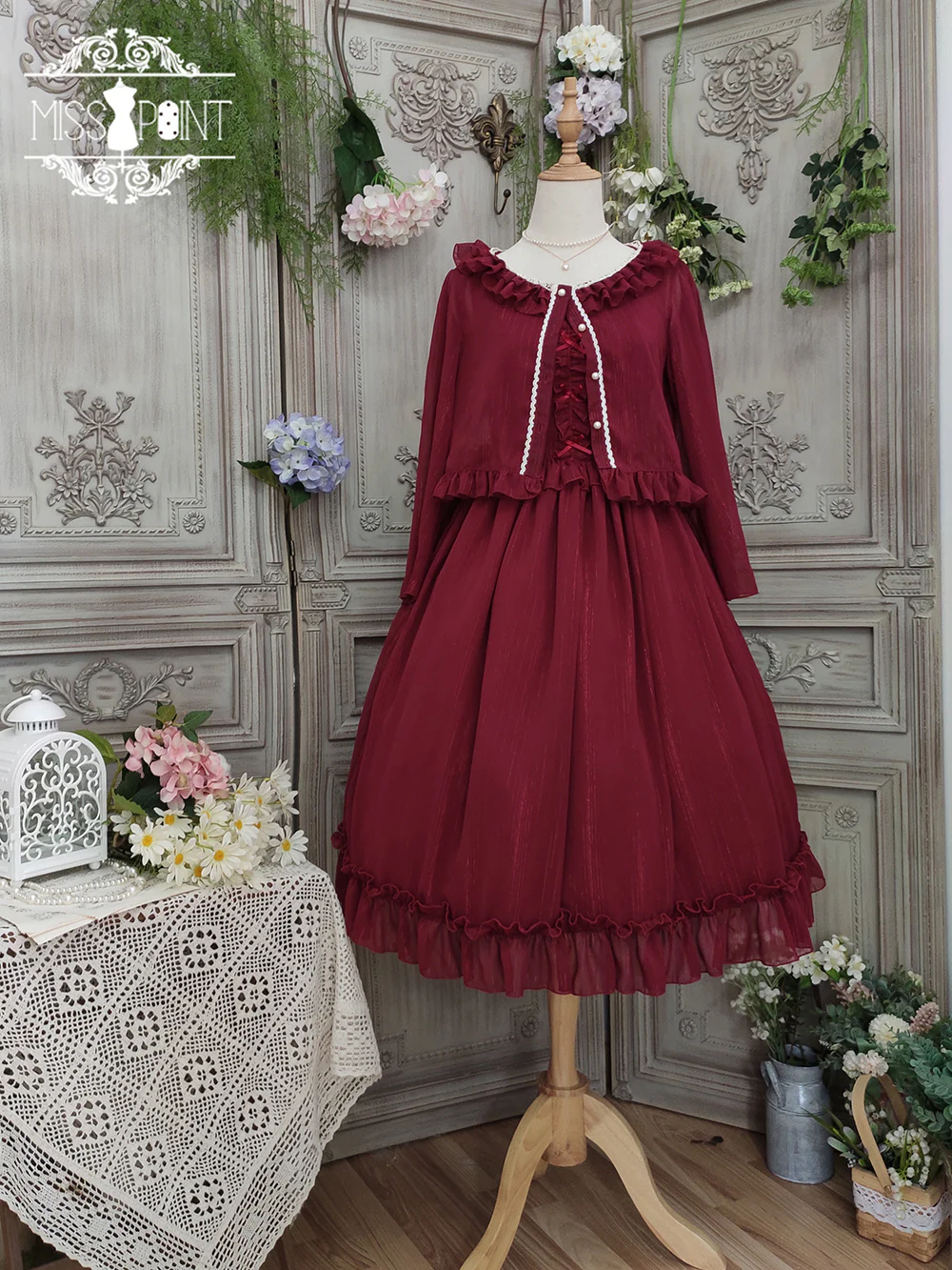 Miss point - Rhine Riverside - French Vintage Chiffon Lolita JSK - Image 60