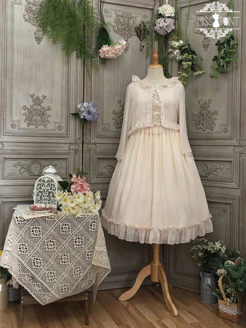 Miss point - Rhine Riverside - French Vintage Chiffon Lolita JSK - Image 69