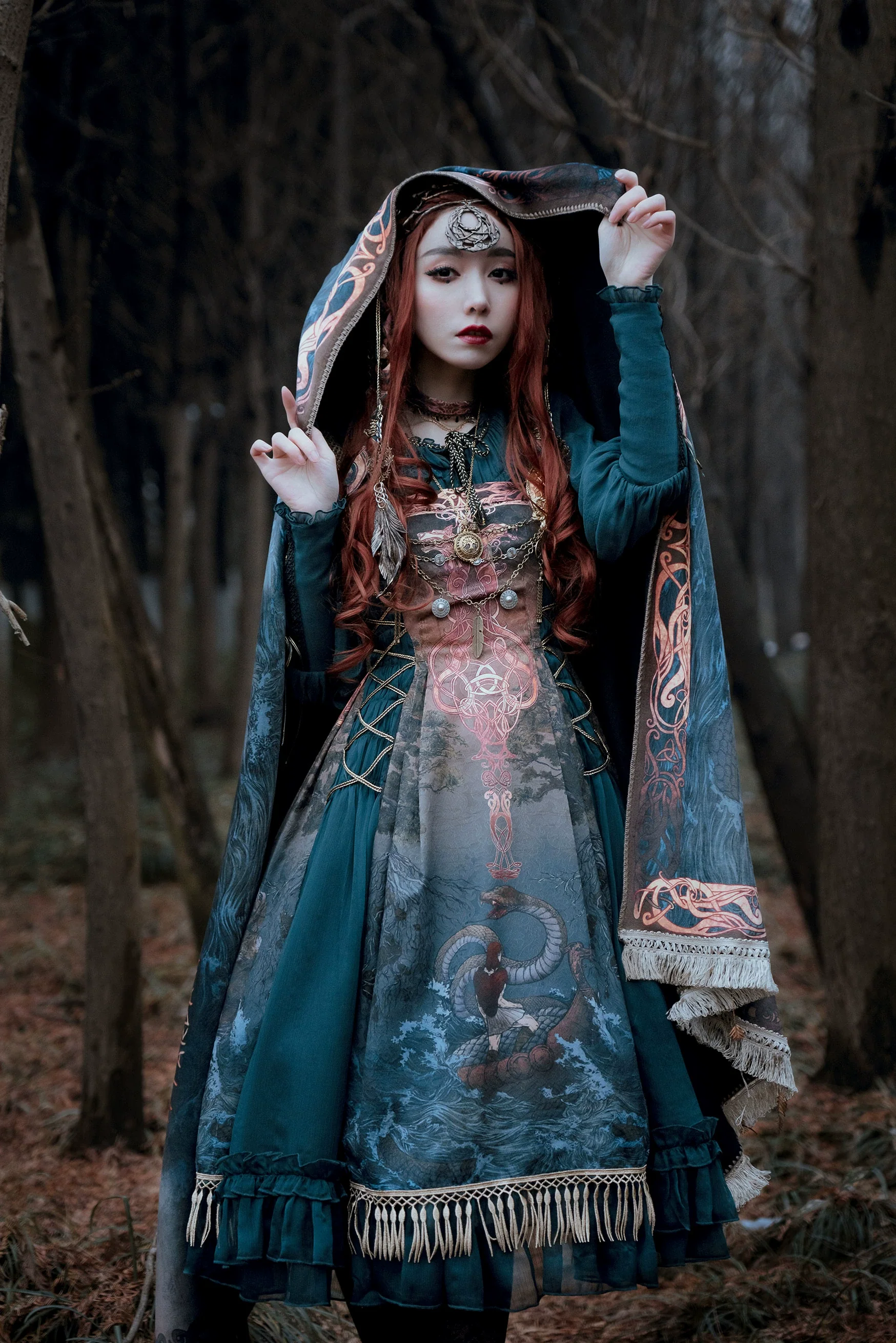 Ragnarok - Nordic Style Loki Lolita JSK SK Dress - Image 11