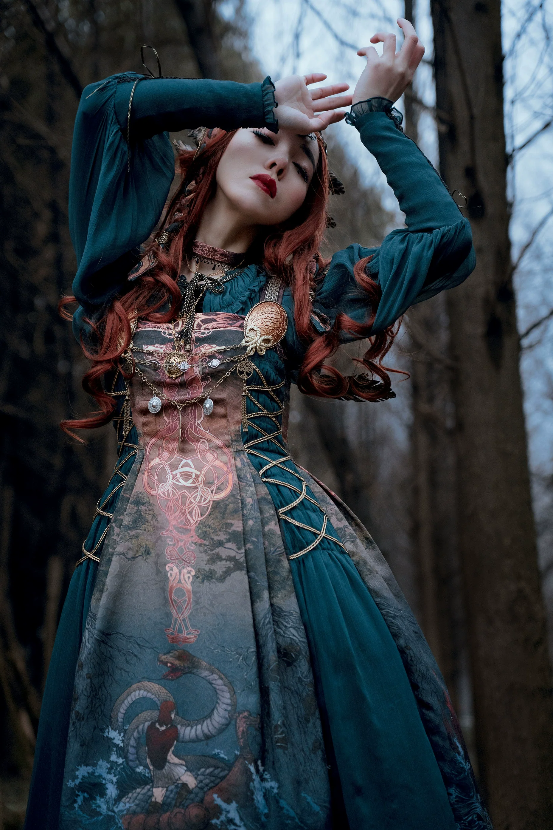 Ragnarok - Nordic Style Loki Lolita JSK SK Dress - Image 12