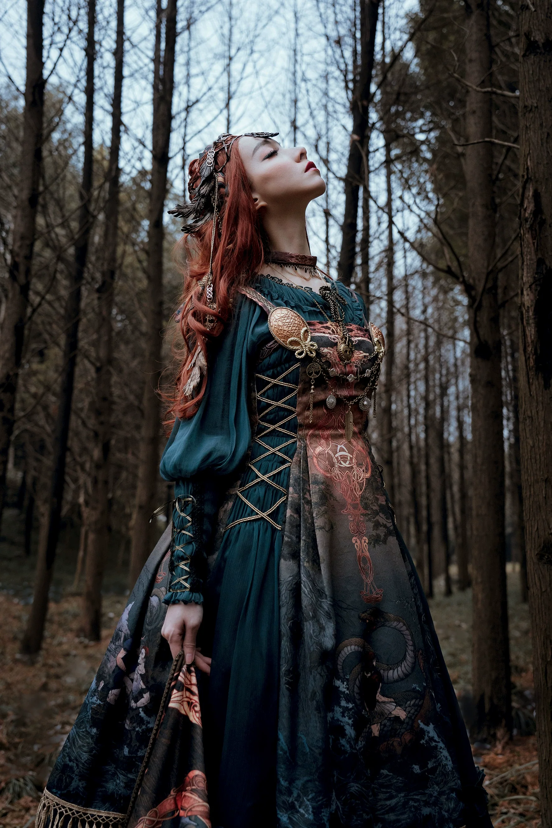 Ragnarok - Nordic Style Loki Lolita JSK SK Dress - Image 13