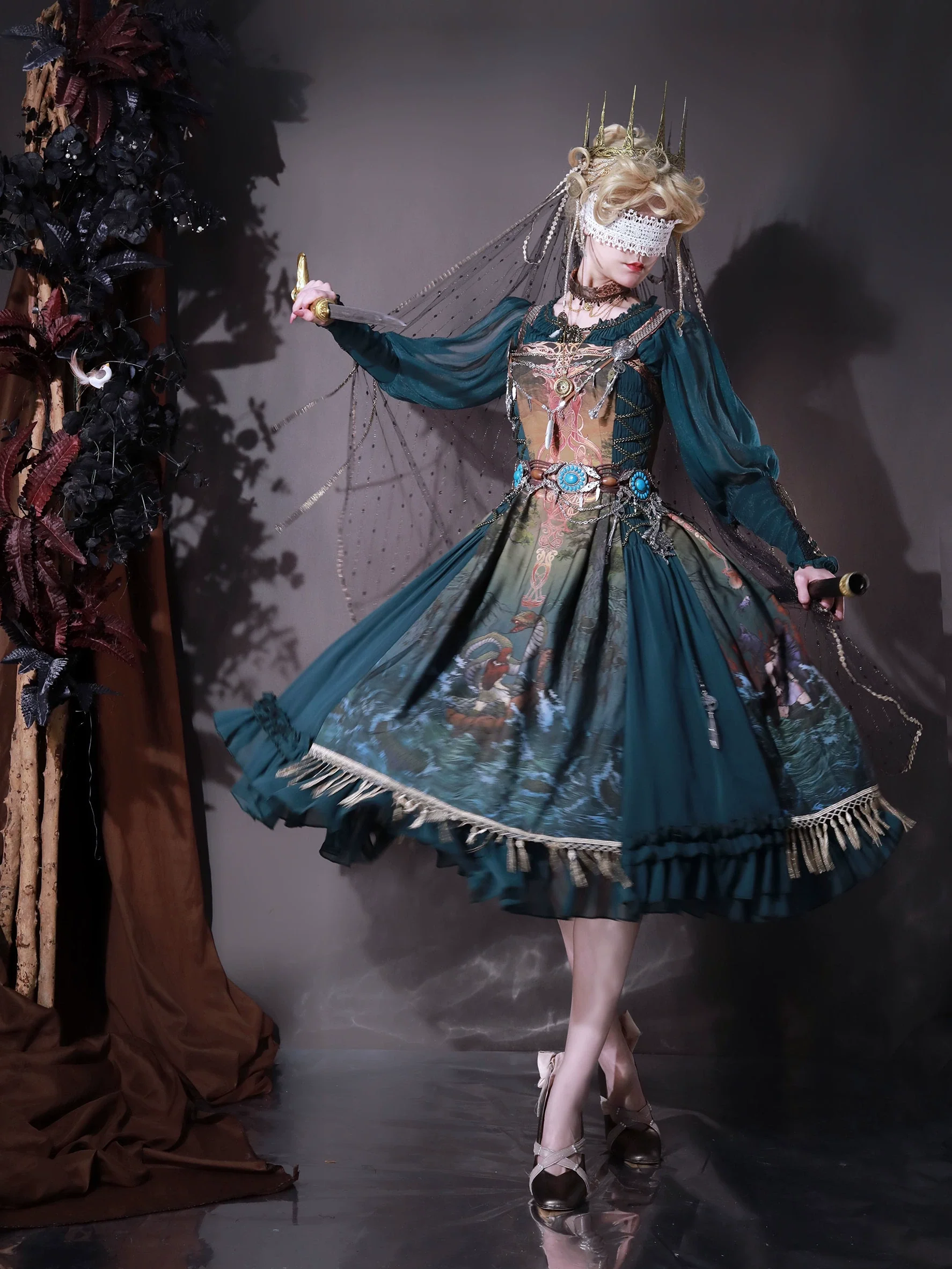 Ragnarok - Nordic Style Loki Lolita JSK SK Dress - Image 16