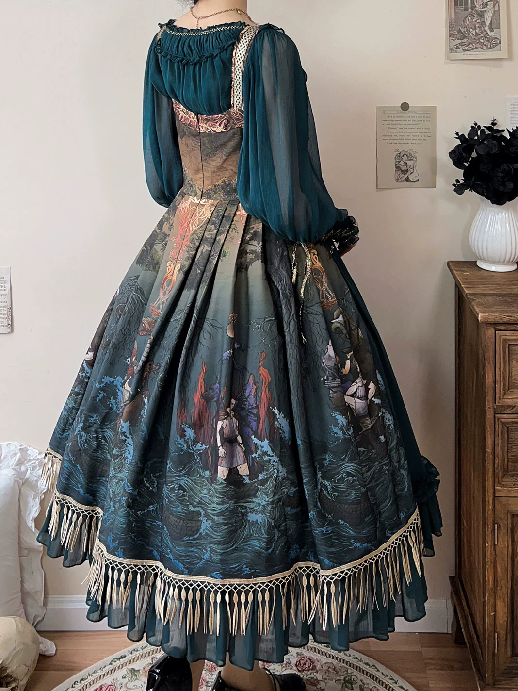 Ragnarok - Nordic Style Loki Lolita JSK SK Dress - Image 26