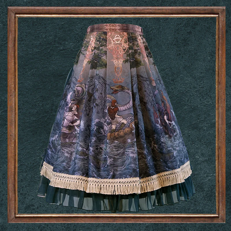 Ragnarok - Nordic Style Loki Lolita JSK SK Dress - Image 35