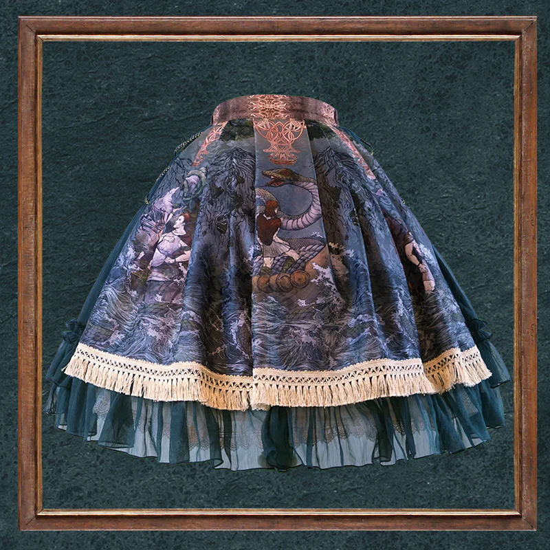 Ragnarok - Nordic Style Loki Lolita JSK SK Dress - Image 36