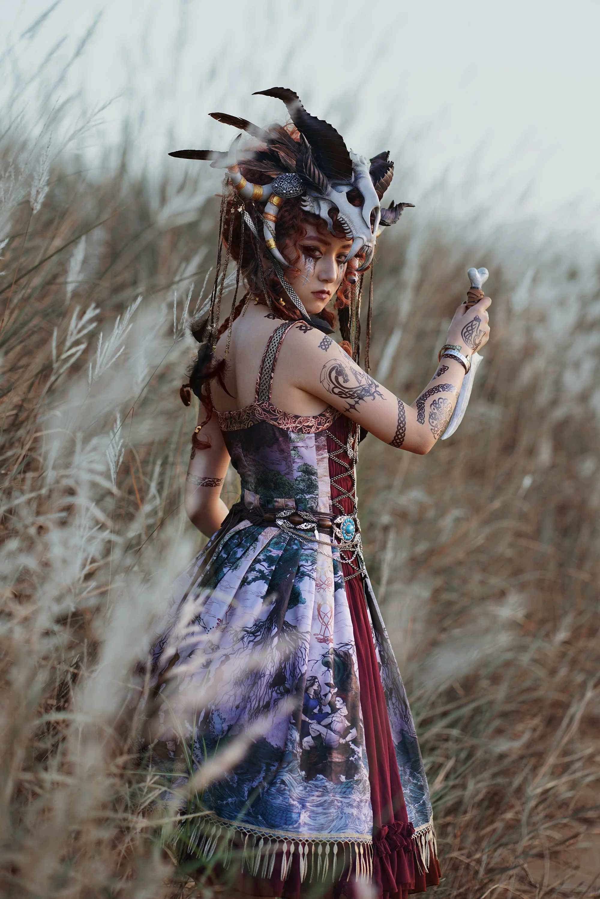Ragnarok - Nordic Style Loki Lolita JSK SK Dress - Image 43