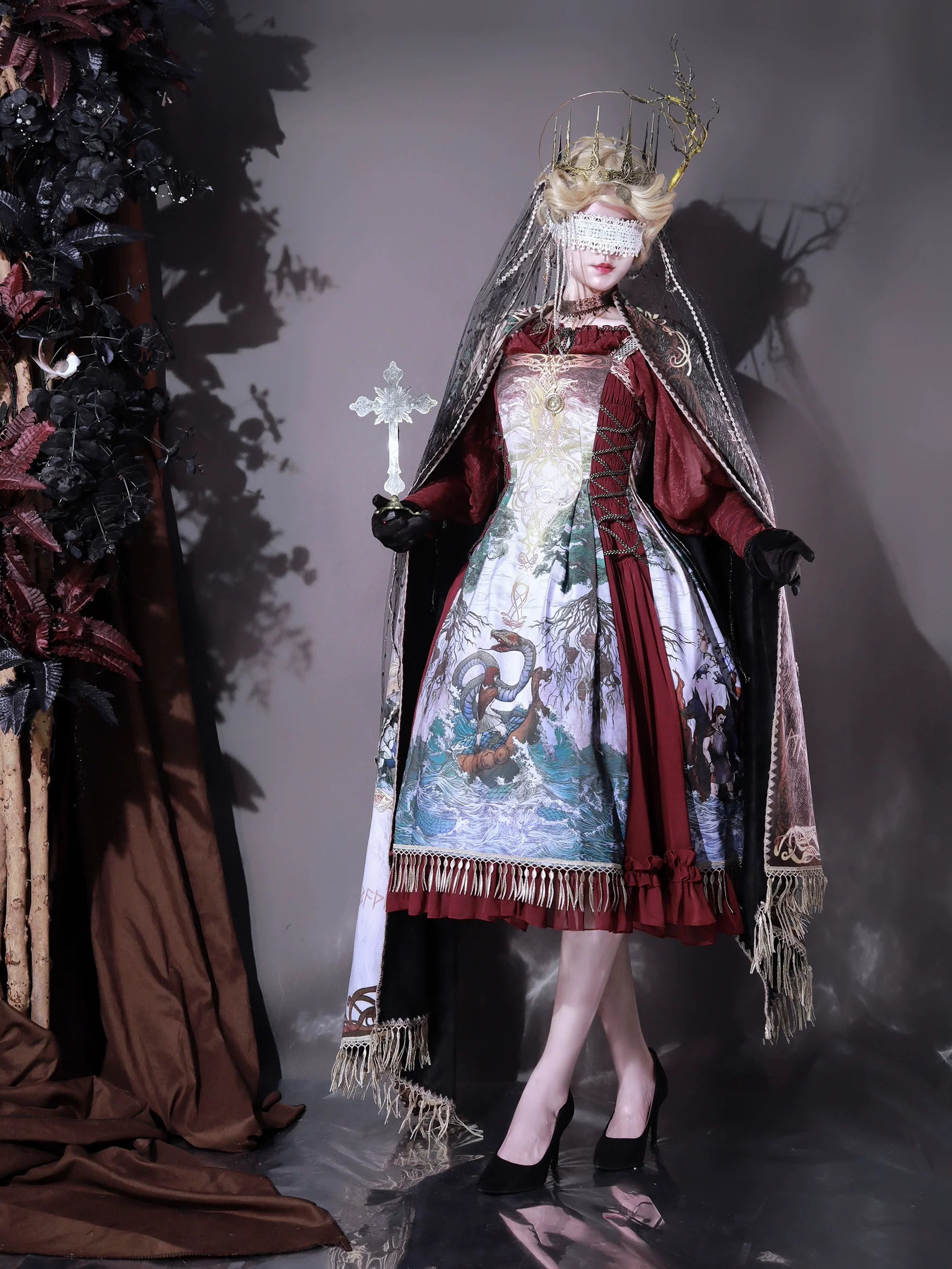 Ragnarok - Nordic Style Loki Lolita JSK SK Dress - Image 47