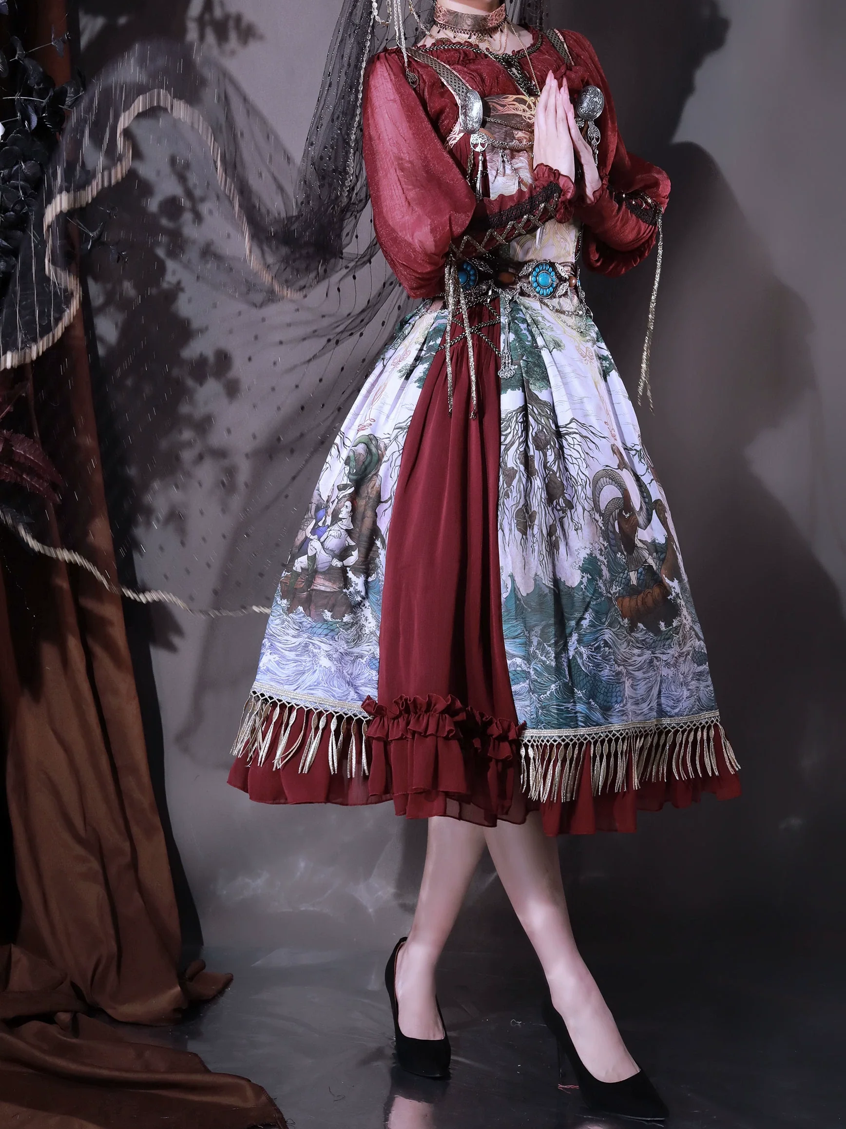 Ragnarok - Nordic Style Loki Lolita JSK SK Dress - Image 51