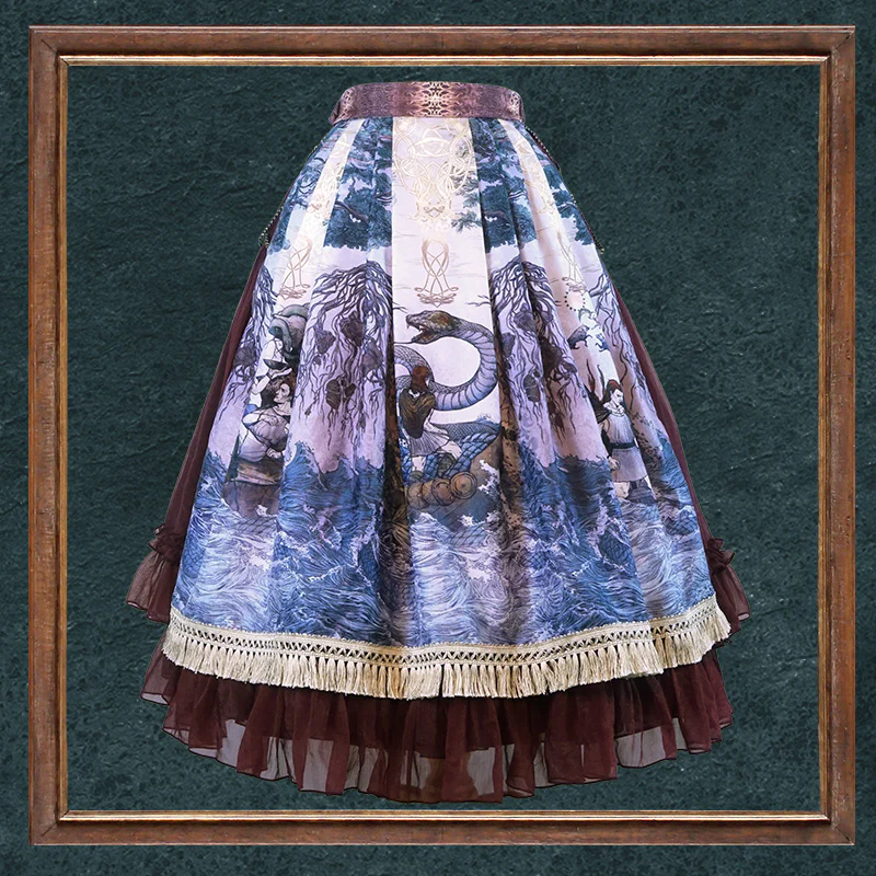 Ragnarok - Nordic Style Loki Lolita JSK SK Dress - Image 54