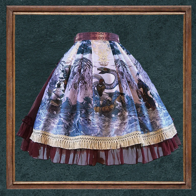 Ragnarok - Nordic Style Loki Lolita JSK SK Dress - Image 55