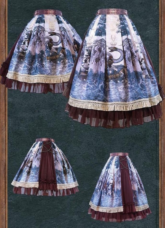 Ragnarok - Nordic Style Loki Lolita JSK SK Dress - Image 56