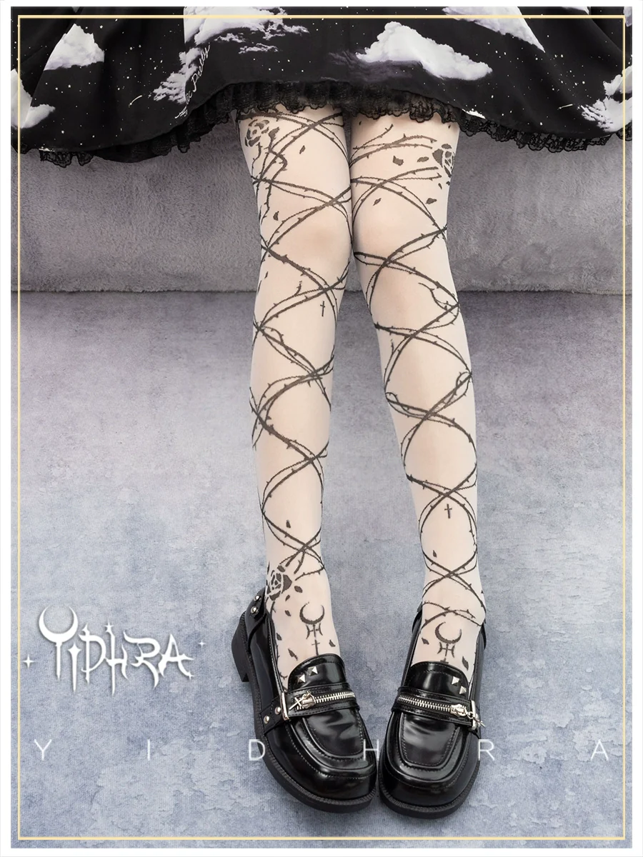 Glass Yarn Gothic Lolita Tights for Tropical Elegance - Image 5