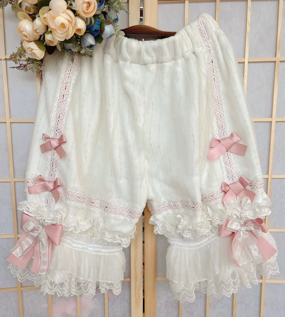 Gorgeous Lolita Bloomers in Coral Fleece & Cotton Styles - Image 17