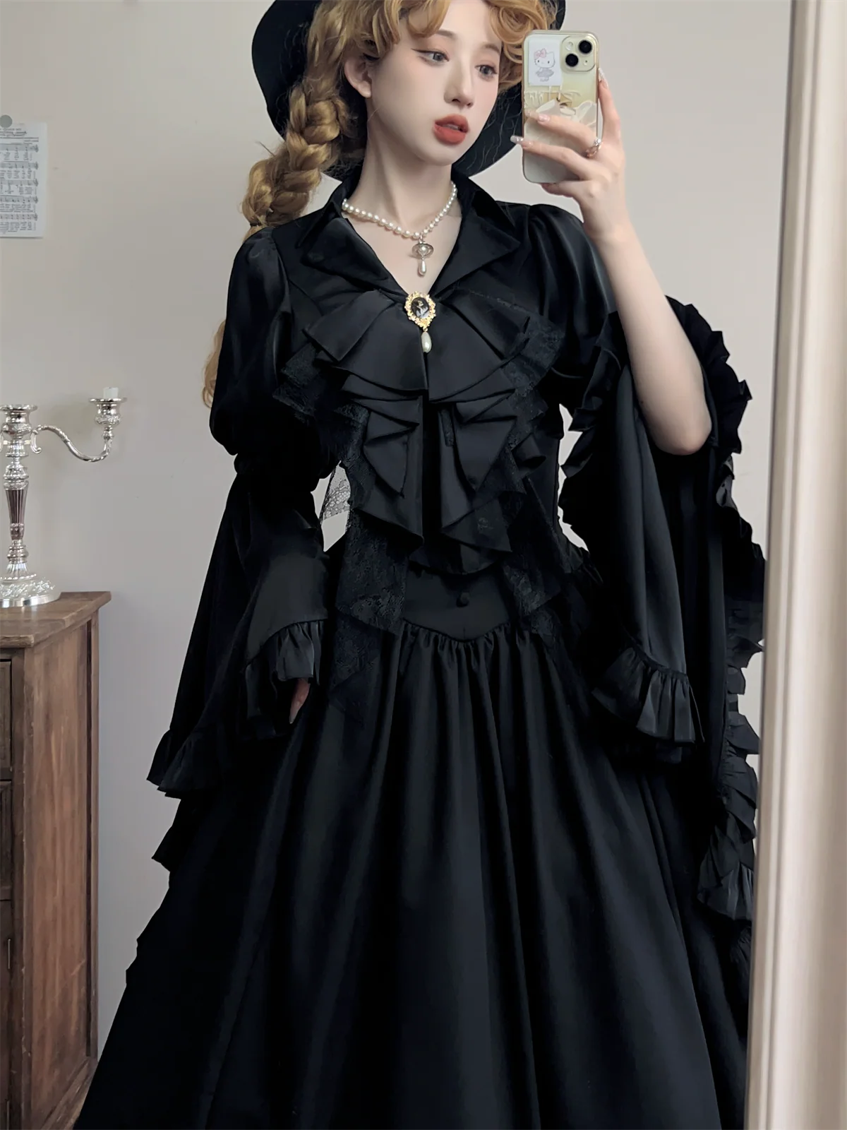 Muppet Mind Ben - Crow's Dinner - Gorgeous Lolita Jabot with Detachable Brooch - Image 3