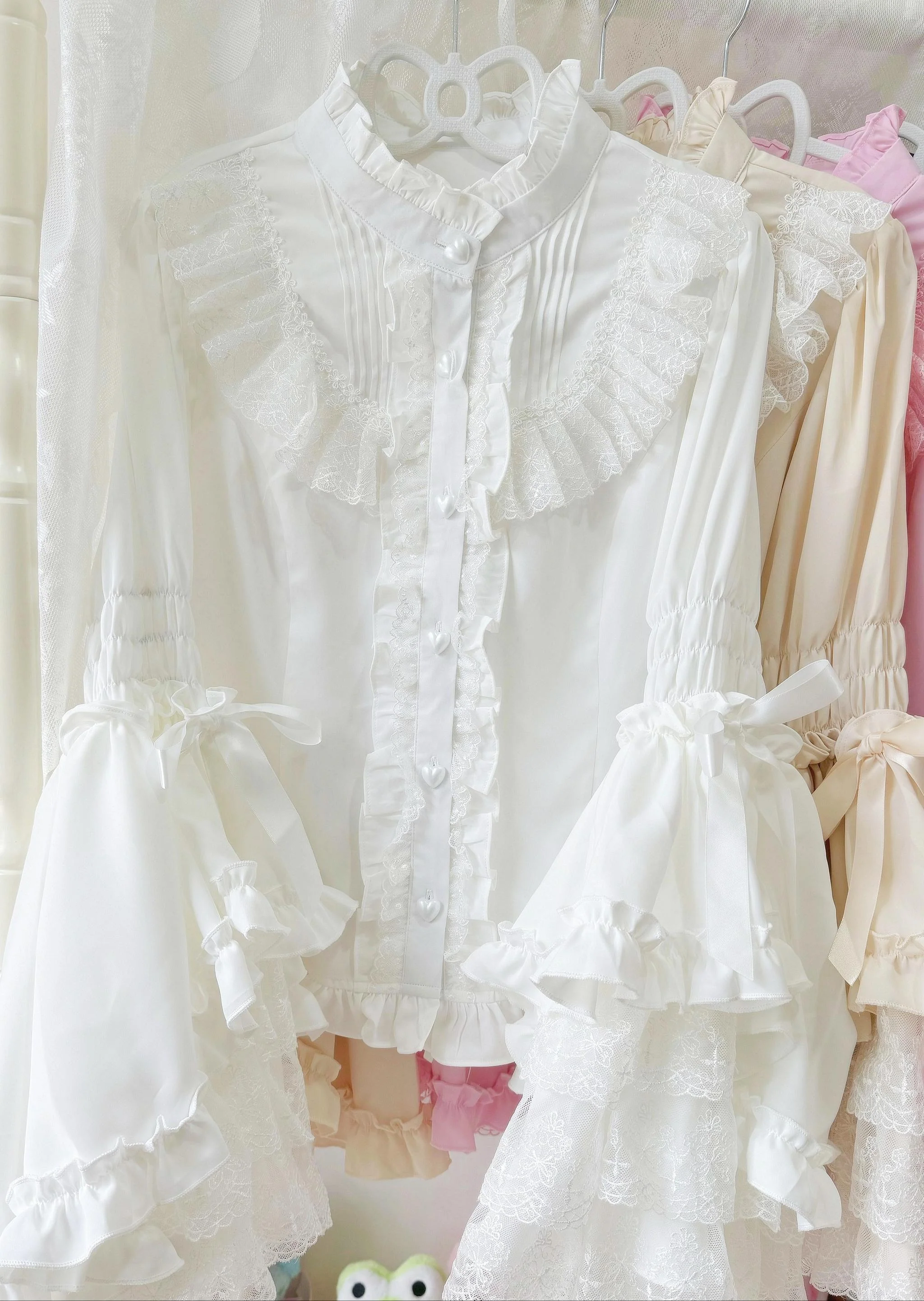 Gorgeous Sweet Lace Lolita Shirt, Hime Sleeve - Image 4