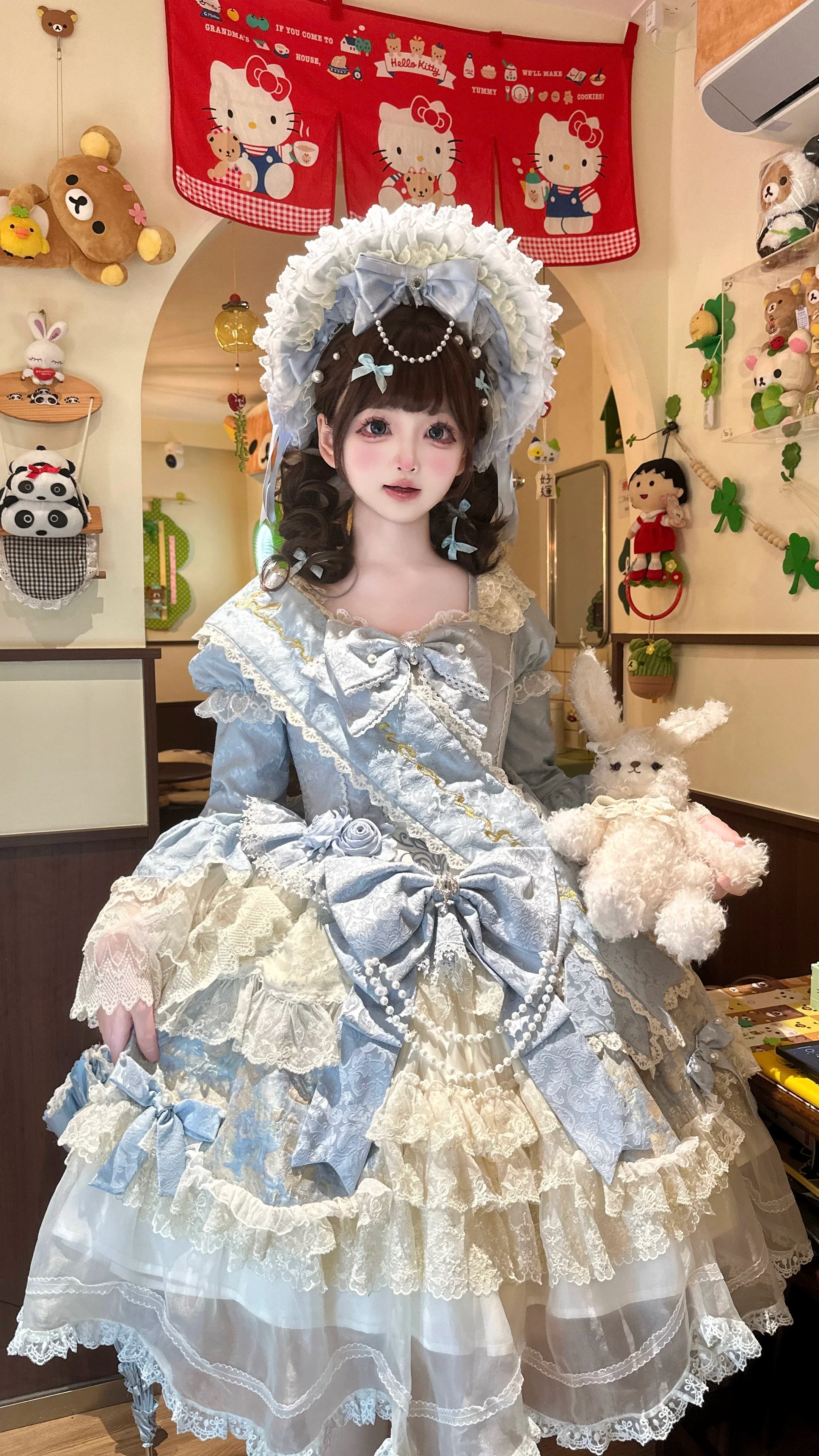Cloris's Kiss - Gorgeous Sweet Lolita OP Dress, Detachable Hand Sleeves - Image 2